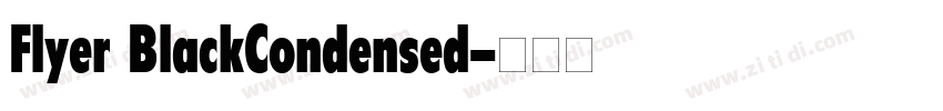 Flyer BlackCondensed字体转换